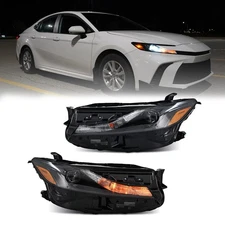 Pair LED Headlights For 2024 2025 Toyota Camry LE SE Projector Headlamp LH/RH
