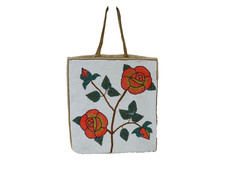 Large Plateau Beaded Floral  Bag  14 H x 12.7...