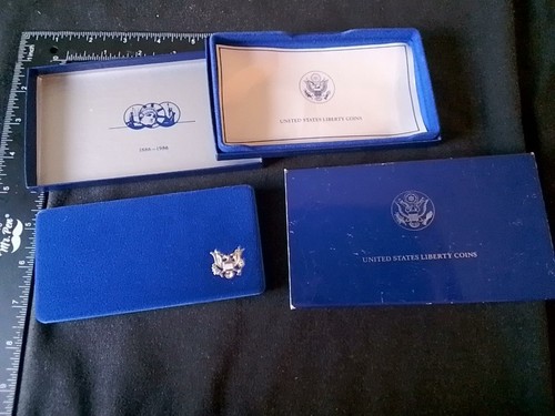 US Mint Set Liberty Coins 1886-1986 S Proof Silver 90% Dollar And Half Dollar - Picture 24 of 24