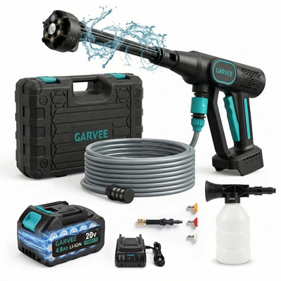 #ad Garvee Portable Cordless Pressure Washer 20V 4.0Ah Battery 500 PSI 6 in 1 Nozzle $74.99