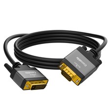 DVI To VGA Cable 25 FT Uni-Directional DVI-D 24+1 Cord 1080P Full HD Black