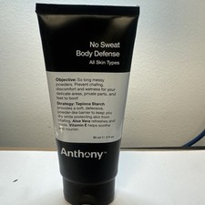 Anthony No Sweat Body Defense Anti-Chafe Talc Free Cream 3oz 