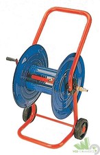 CARRELLO AVVOLGITUBO PER TUBO ACQUA CON RUOTE MT. 50 + RACCORDI MASCHIO LAMIERA