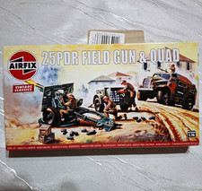 1:76 Airfix Vintage Classics 25 PDR. Field Gun & Quad,OVP-neu-ungebaut!