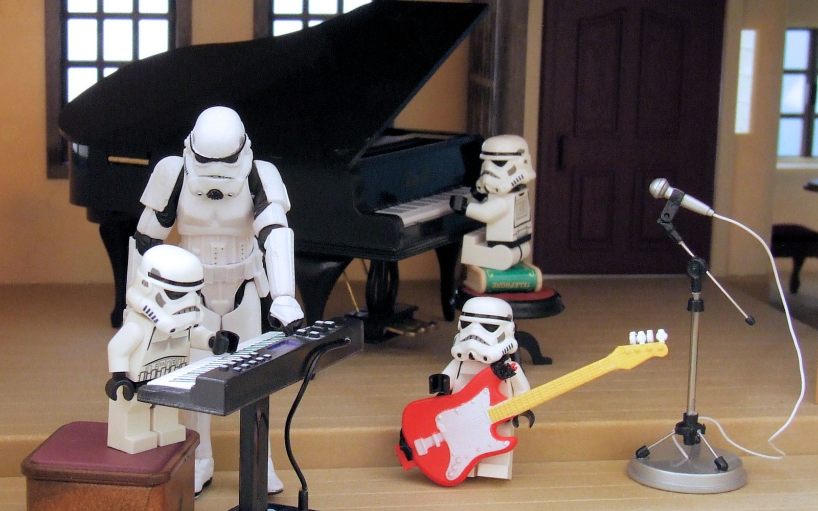 Music Guitar Lego Action Custom Gaming Mat Desk 3053