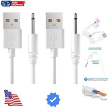 2.7Ft USB DC Charging Cable 2.5mm Fast Charger Replacement Cord - 2 Pack