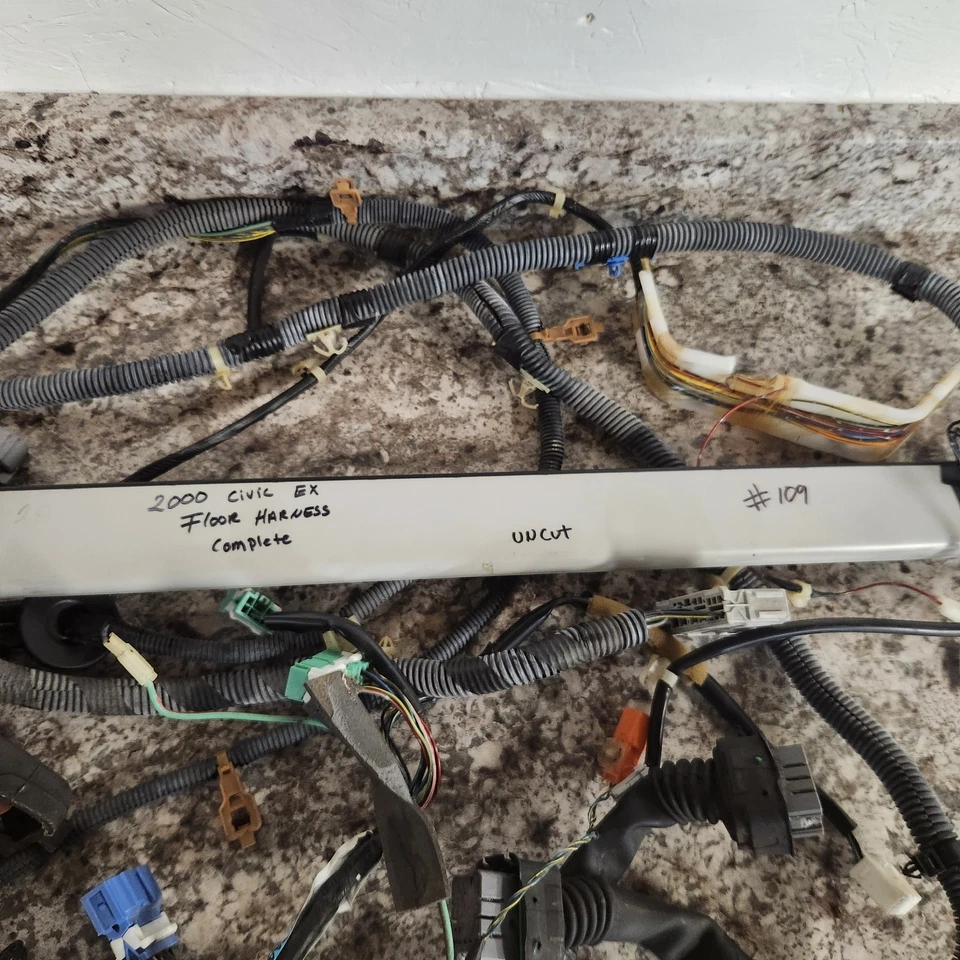 96-00 HONDA CIVIC EX HX SI CUPÉ INTERIOR PISO CABLEADO ARNÉS CABLE TELAR OEM  Foto 2 de 4