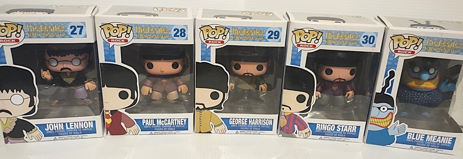 RARE Beatles :  Yellow Submarine Funko Pop! Set (Complete 5)