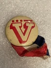 Ww2 Victory Pinback Button Ribbon Morse Code Military 1940’s