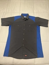 Red Kap Men’s Work T Shirt Short Sleeve M Gray/Blue