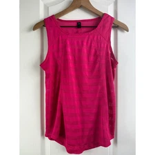 90 Degree by Reflex Women's Dark Pink Stripe Athletic Tank Top Size S Small