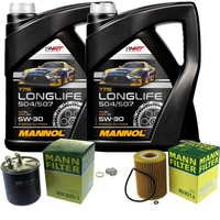 Inspektionspaket 10L Mannol Longlife 5W-30 FüR Mercedes W164 ML 320 CDI S211
