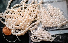 7.74 grams High Luster White - Off White Fresh Water Pearl Bead 1 Strand 2-5mm