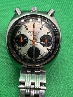 Citizen Chronograph Bullhead Men's plate  Dial Date Working Watch