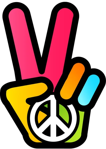 Peace Sign Self Adhesive Vinyl Sticker