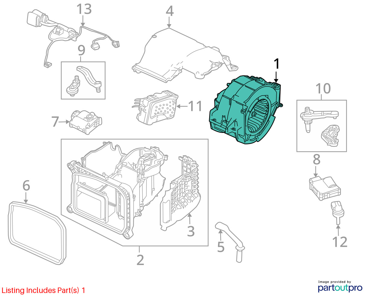 Audi R8 2008-2015 Blower motor P/N 32400058