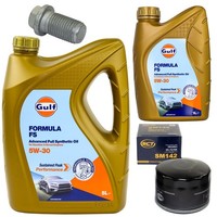 MotoröL Filter Set Gulf Formula FS 5W-30 6 Liter + Schraube FüR Renault 19 II 21