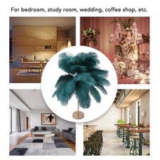 Home Decoration With Video 30PCS Ostrich Feather Table Lamp Modern Creative Ostr