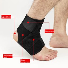 Ankle Support Gym Running Protection Black Foot Bandage Elastic Ankle
