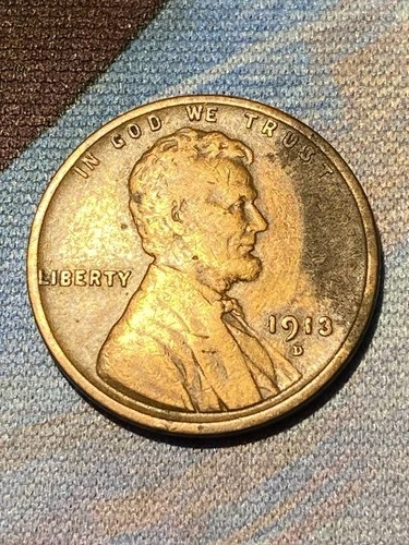 1913 D Lincoln Wheat Cent VF - XF BN