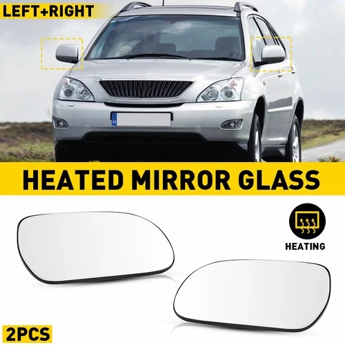 2X LH & RH Heated Side Mirror Glass For 2004-2009 Lexus RX300 RX330 RX350 RX400H