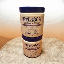 2 PetLab Co. Probiotic Chews Gut Health Pork Flavor 60 Soft Chew
