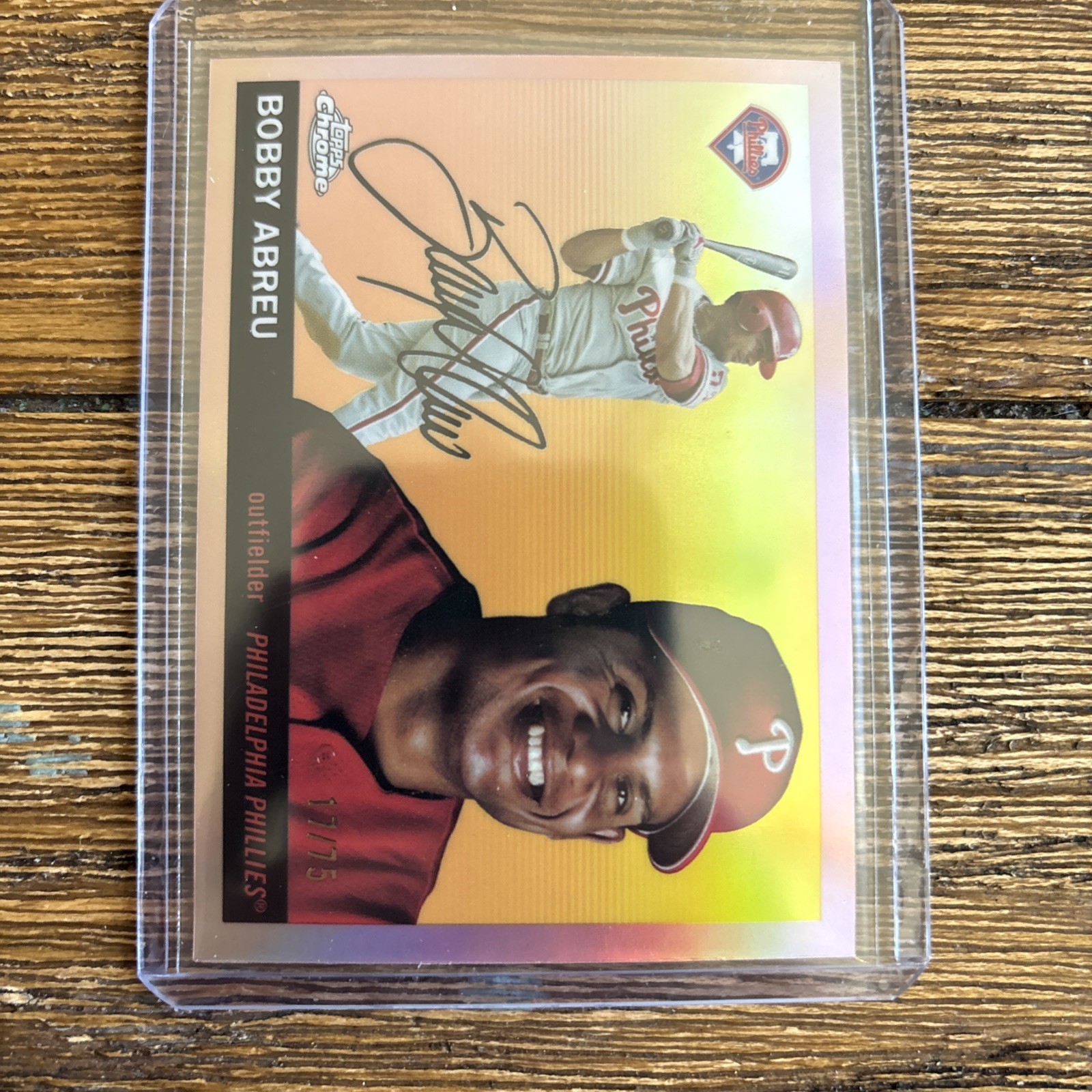 2025 Topps Chrome Platinum Rose Gold Refractor Bobby Abreu Phillies #412 /75
