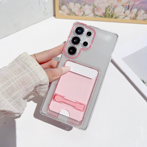 Candy Color Shockproof Case Clear Soft Silicone TPU + PC Card Stand Cover Holder - Picture 13 of 28