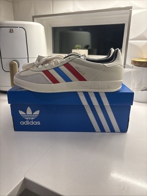 adidas Gazelle Indoor Men's Size 10.5 Chalk White Better Scarlet Core Black