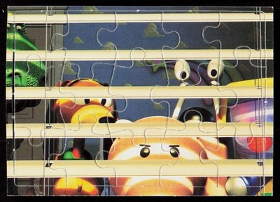 1995 SkyBox Toy Story Toys peeking through blinds #58 CARD PUZZLE