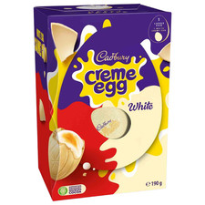 Cadbury Creme White Chocolate Shell Egg 190g, Easter Treat Gift Kids