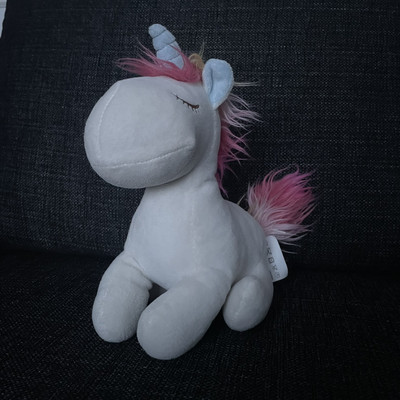Play Tive Jr Lidl weißes Einhorn Plüschtier Stofftier Schlaftier Stern Regenbogen Mähne 