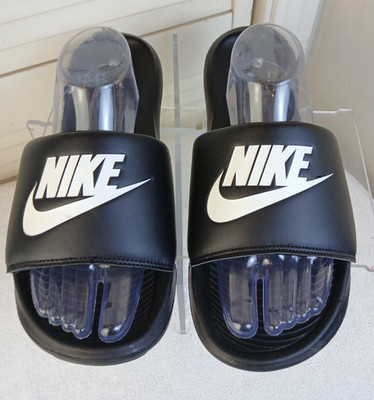 Nike Women's Black/White Slides Flip Flops Sandals Size 12,CN9675-002