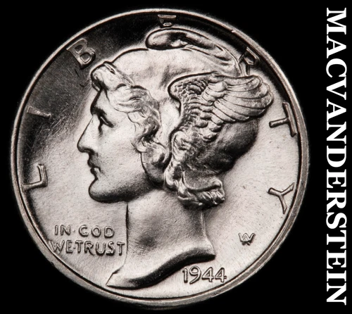 1944-D Mercury Dime - FSB  Super Choice Gem Brilliant Unc  Lustrous  #G6976