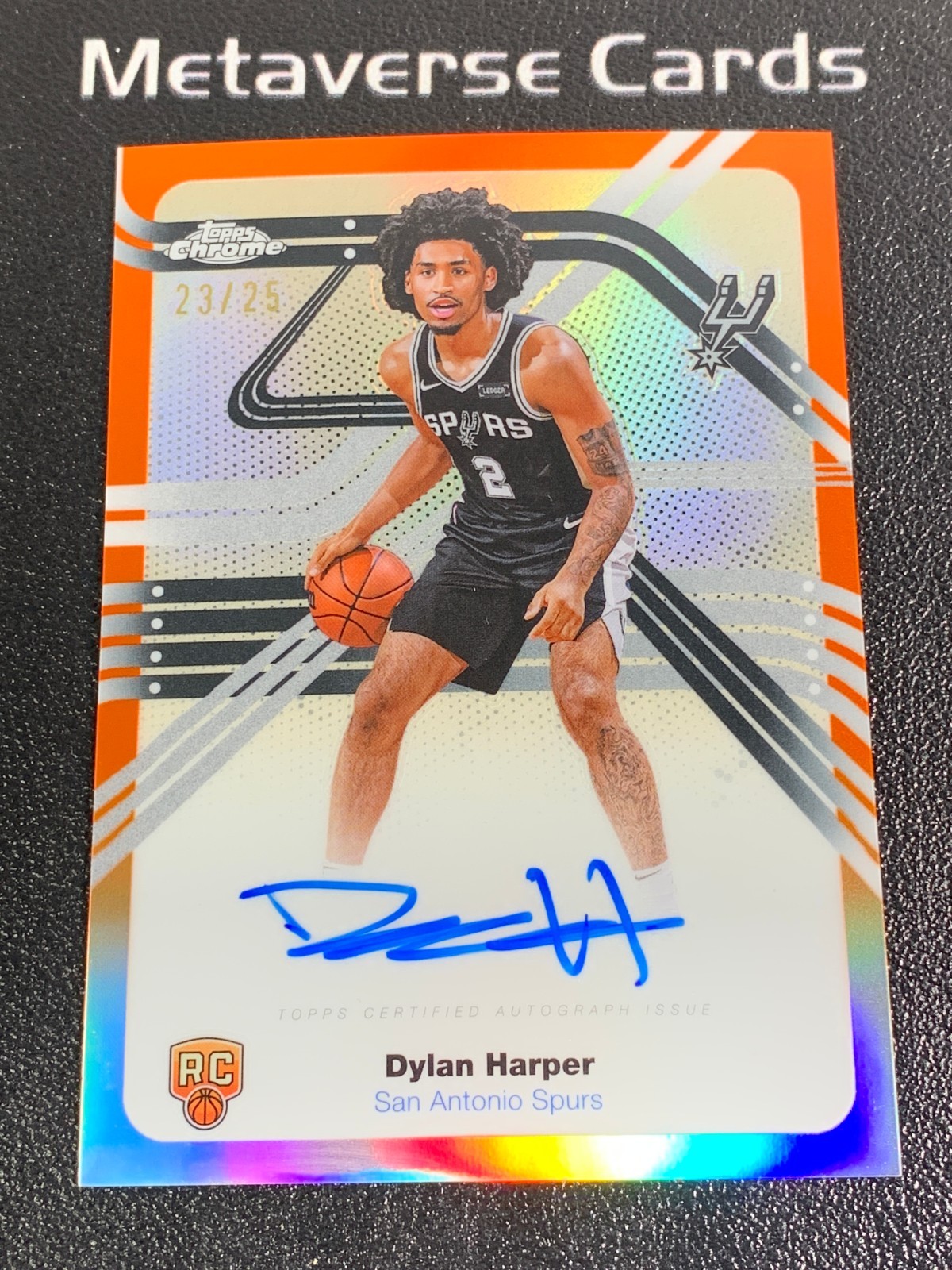 2025-26 Topps Chrome Dylan Harper Next Stop Signatures RC Rookie Auto Orange /25