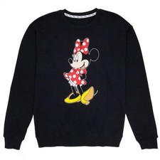 Minnie Mouse Classic Pose Junior's Sweatshirt Black