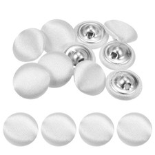 Cover Button Kits 10pcs - Fabric Button Maker Covered - White - 0.5 IN