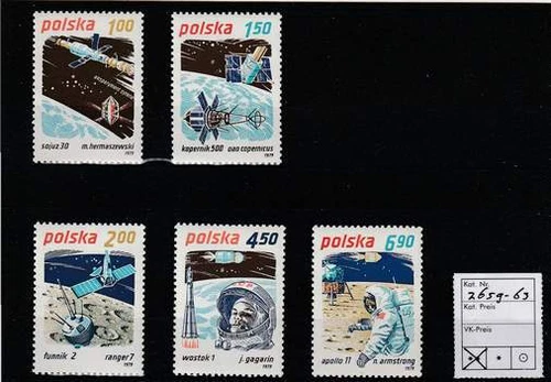 Polen postfris 1979 MNH 2659-2663 - Ruimte Onderzoek