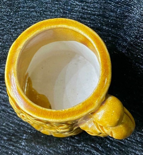 Vintage Porcelain Old Beer Coffe Cup Borwn Squirrel Grape Kitchen Home 2" x 1.5" - Picture 3 of 7