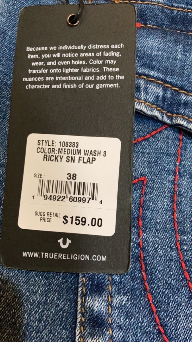 Vintage 2010 Y2K True Religion Ricky Super T jeans double stitch
