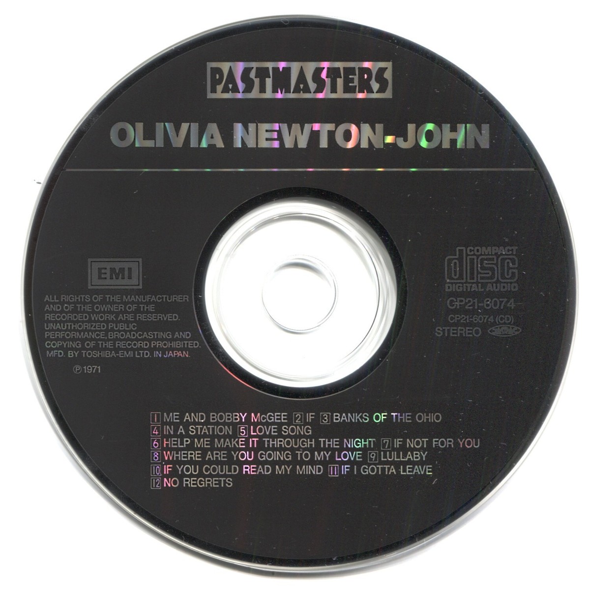 OLIVIA NEWTON-JOHN If Not for You JAPAN Pastmasters CD No Regrets 