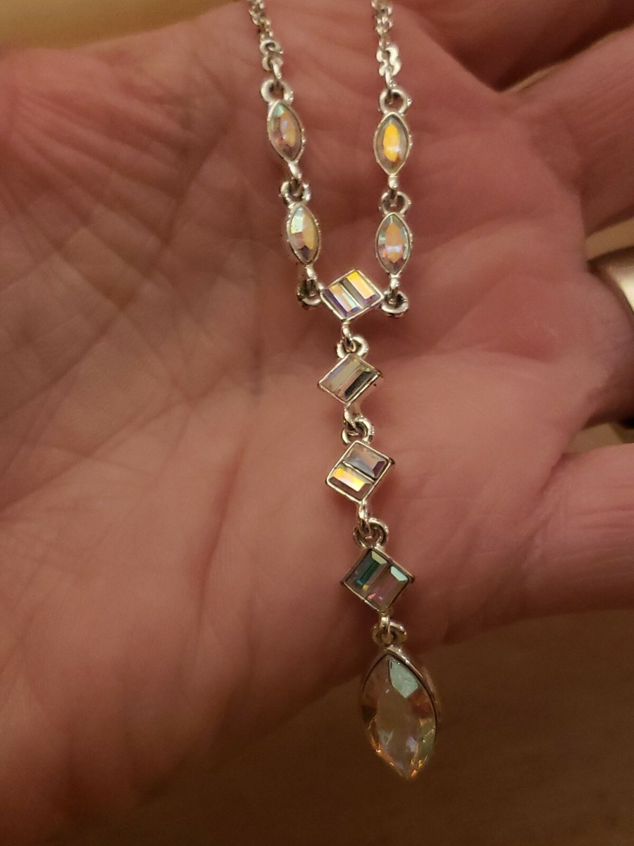 Givenchy Aurora Borealis Rhinestone Crystal Lariat Choker