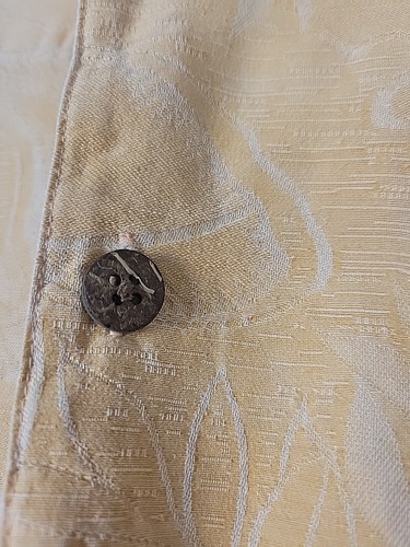 Banana Cabana 100% Silk Mens Shirt Size Large Peach Floral Shadowing Golf Beach - Picture 16 of 19
