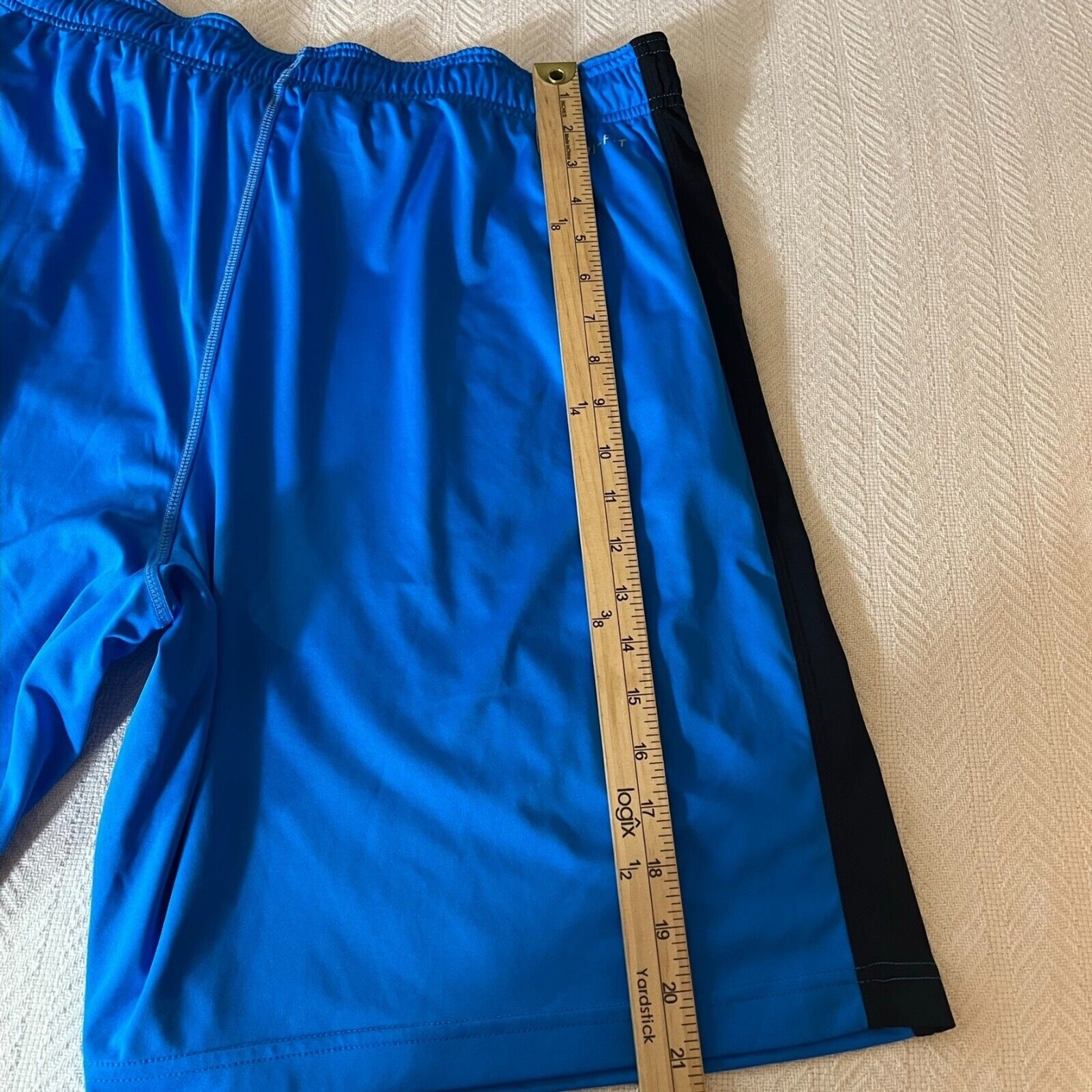 Nike Baggy Basketball Shorts Men XL Blue Dri Fit Elas… Gem