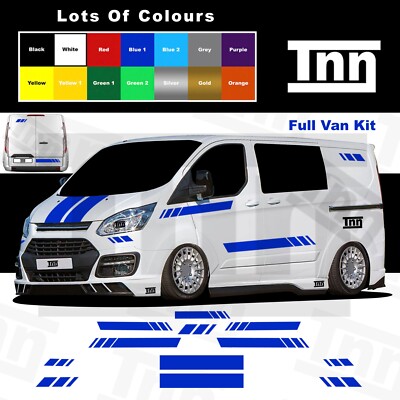 Stickers For Ford Transit Custom Side Stripes Decals Graphics SWB