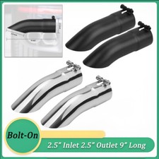 1 Set 2.5 Inlet 2.5 Out 9long Bolt On Exhaust Tip Stainless Steel Turn-down