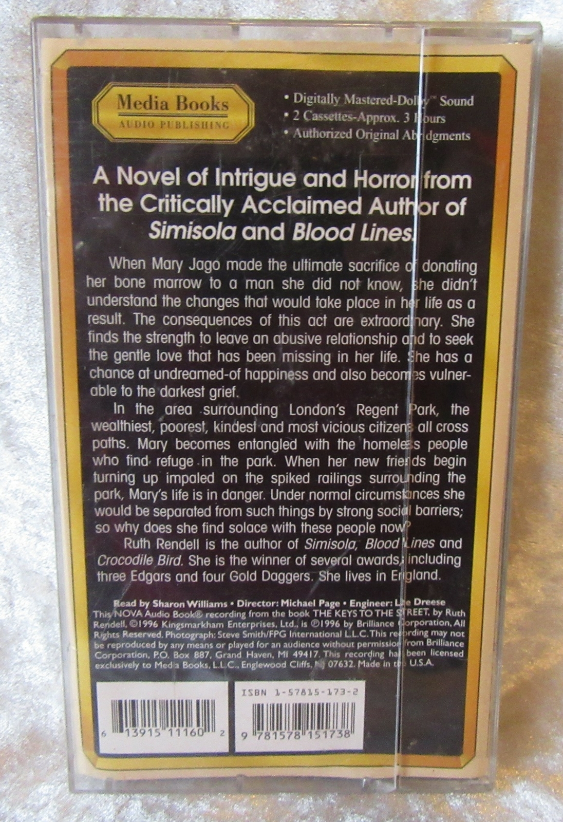 THE KEYS TO THE STREET BY RUTH RENDELL MEDIA BOOKS AUDIO BOOKS eBay