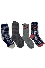Cuddl Duds Women's Boot Sock Set of 4 Navy