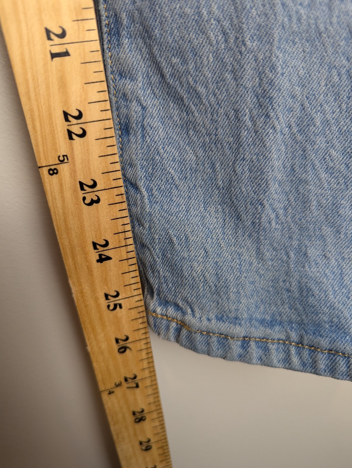 Levi's 501 Womens Button Fly Skinny Distressed High Rise Blue Denim Jeans 25x28 thumbnail 7