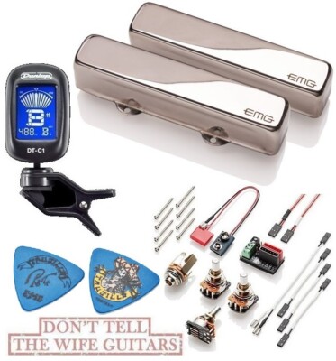 EMG Robert Trujillo RT Rip Tide Set Chrome Active Jazz J Pickups & Wires (TUNER)